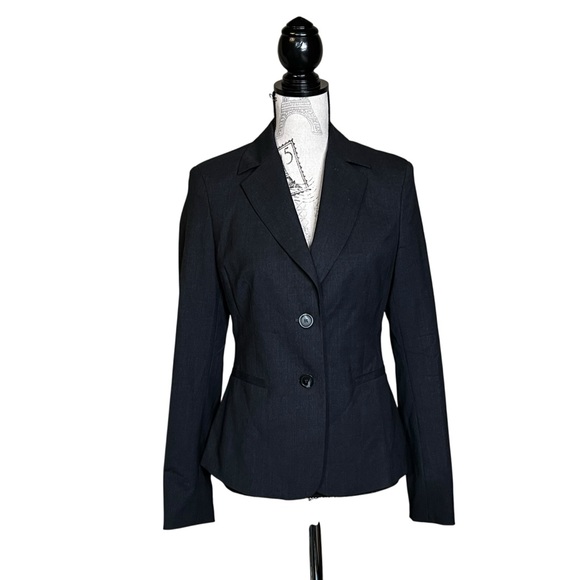 Mexx Dark Gray Wool Blend Tailored Women's Blazer Jacket - Picture 2 of 10